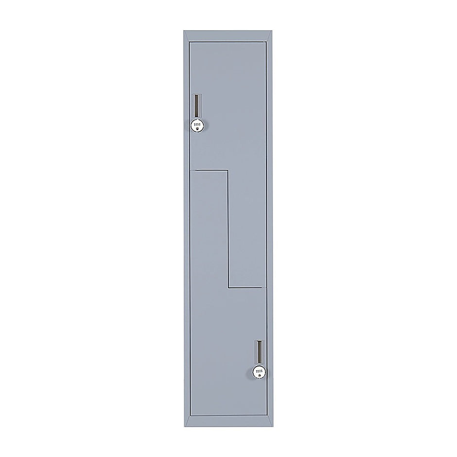 Grey Two-Door L-shaped Office Gym Shed Storage Lockers