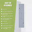 Grey Two-Door L-shaped Office Gym Shed Storage Lockers