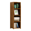 Bamboo 4-Shelf Bookcase – Adjustable Display Storage Rack Stand for Living Room, Bedroom, Office or Home Organisation