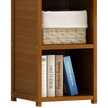 Bamboo 4-Shelf Bookcase – Adjustable Display Storage Rack Stand for Living Room, Bedroom, Office or Home Organisation