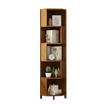 5-Shelf Corner Bookcase Industrial Bookshelf Display Storage Stand