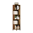 5-Shelf Corner Bookcase Industrial Bookshelf Display Storage Stand
