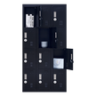 12-Door Locker for Office Gym Shed School Home Storage - 4-Digit Combination Lock