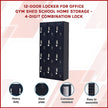 12-Door Locker for Office Gym Shed School Home Storage - 4-Digit Combination Lock