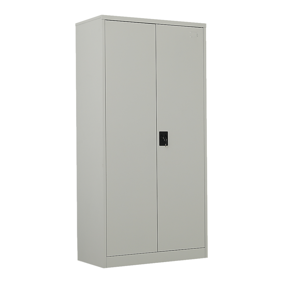 Two-Door Metal Cabinet Shelf Storage for Home Office Gym