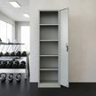 Single-Door Metal Tall Cabinet Shelf Storage for Home Office Gym