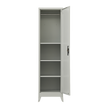 Single-Door Metal Tall Cabinet Shelf Storage for Home Office Gym