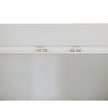 4 Door White Wardrobe Cabinet – Hanging Rail, Shelves & Gold Handles