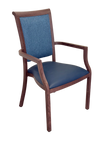 Harvey Dining Chair Stackable w Faux Leather Seat 95cm