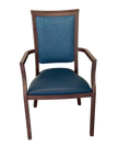 Harvey Dining Chair Stackable w Faux Leather Seat 95cm