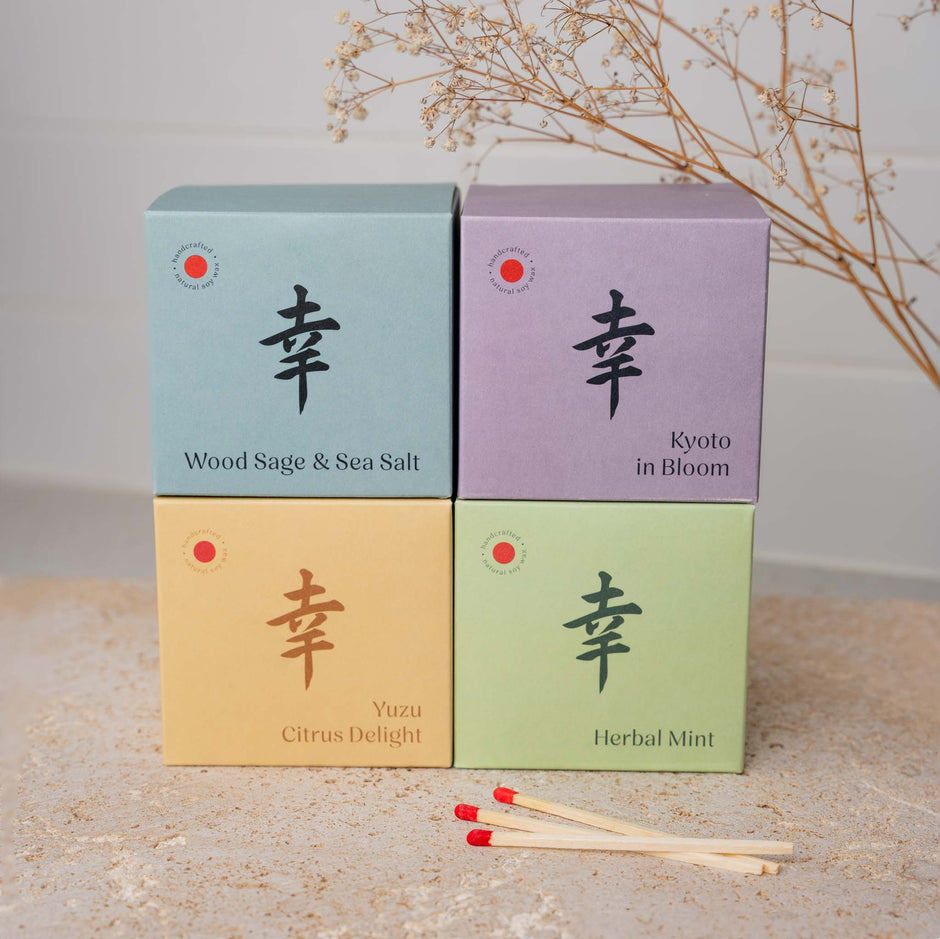Candle Kyoto in Bloom Blue Ceramic 180g