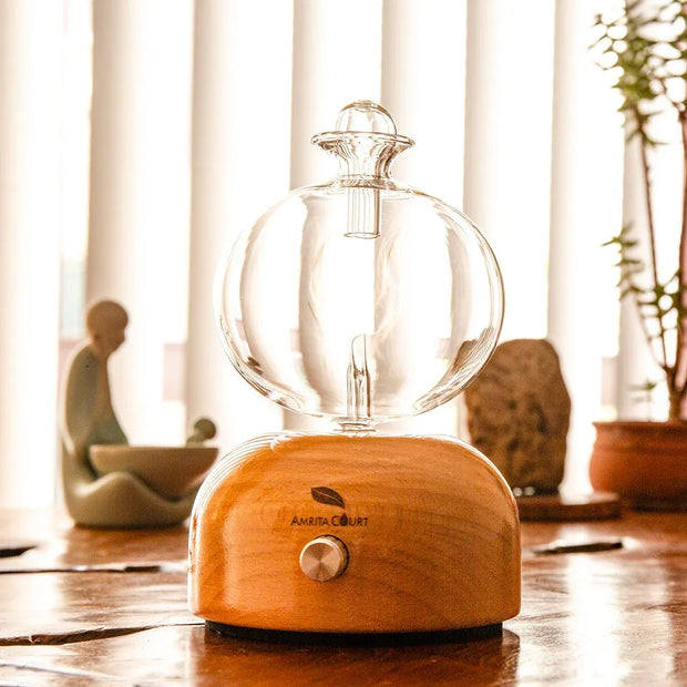 Oscar High Eco-Friendly Nebuliser (Wood) | Waterless Aroma Diffuser | No Plastics Pure Essential Oil Diffusing