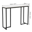 Modern Heavy Real Stone Console Table Hallway Entryway Table Metal Narrow Desk