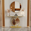 Noble and Elegant Sintered Stone Console Table Hallway Table with Strong Metal Frame