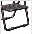 Black Portable Folding Chair - Outdoor Beach and Camping Recliner