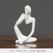 Nordic Abstract Resin Figurine - Modern Minimalist Home Decor Sculpture(White)