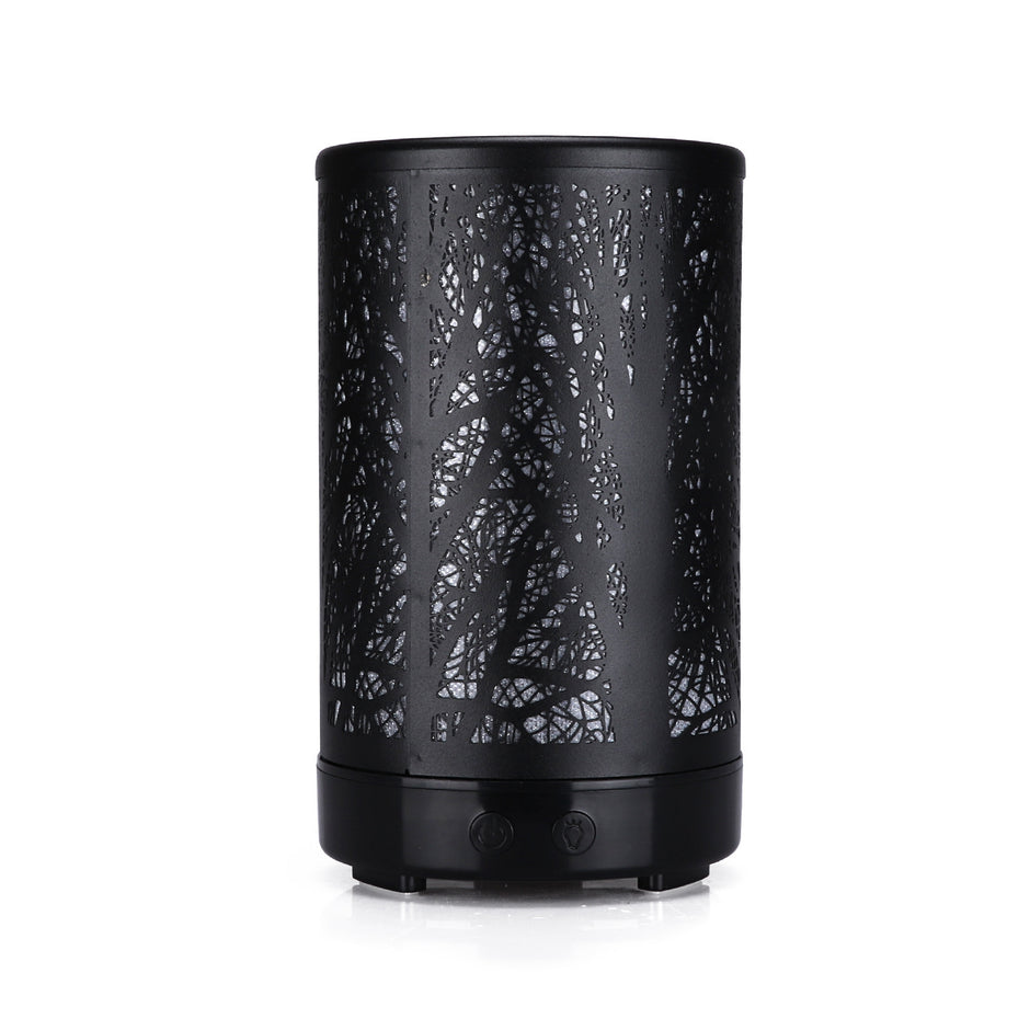 Black Forest Design Iron Essential Oil Diffuser - 7 Color LED Ultrasonic Cool Mist Humidifier 100ml