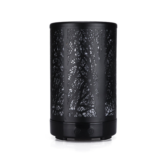Black Forest Design Iron Essential Oil Diffuser - 7 Color LED Ultrasonic Cool Mist Humidifier 100ml