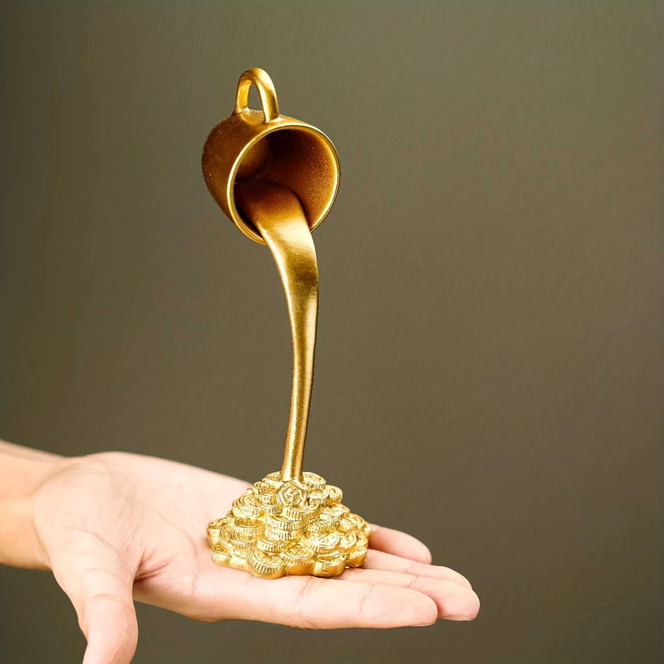 2 Pcs Glod Cup With Golden Spill