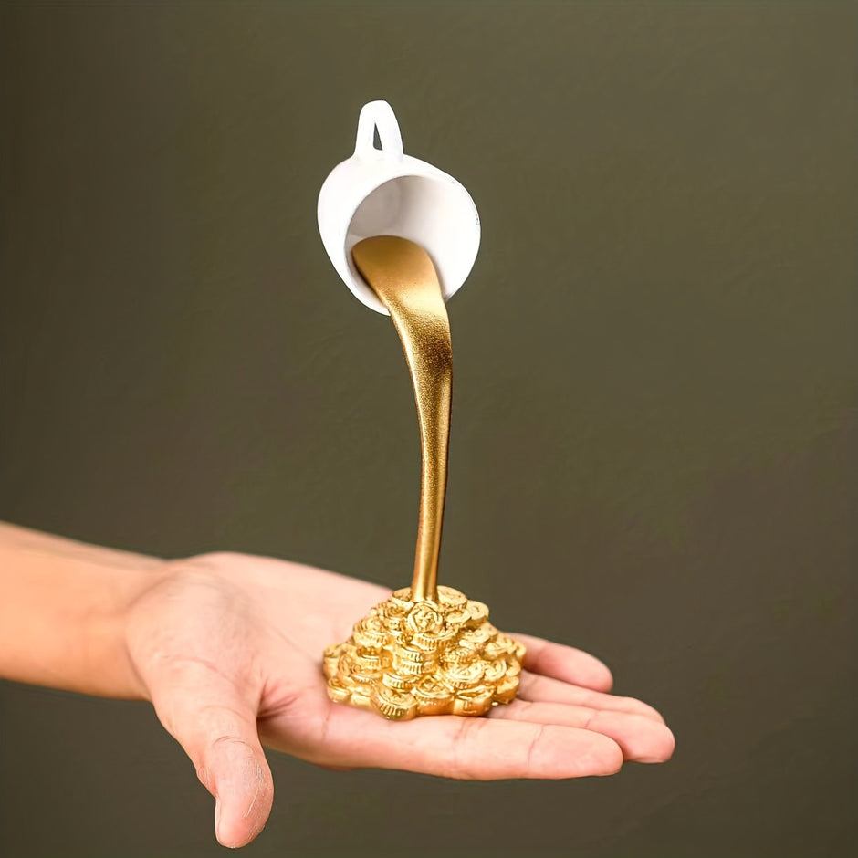 2 Pcs Glod Cup With Golden Spill