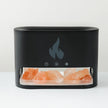 Himalayan Salt Stone Flame Aroma Diffuser & Humidifier - 7 Light Options, Ultrasonic, Auto Shut-Off(black)