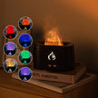 Black 3D Simulation Flame Aroma Diffuser & Humidifier - Ultrasonic Desktop Mister with 7-Color LED Light and Automatic Scent Spray (200ML)