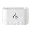 White 3D Simulation Flame Aroma Diffuser & Humidifier - Ultrasonic Desktop Mister with 7-Color LED Light and Automatic Scent Spray (200ML)