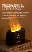 White 3D Simulation Flame Aroma Diffuser & Humidifier - Ultrasonic Desktop Mister with 7-Color LED Light and Automatic Scent Spray (200ML)