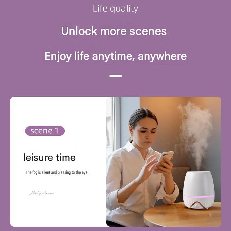 White Bud-shaped aroma diffuser 150ml Ultrasonic Aroma Diffuser Humidifier with Night Light – Essential Oil Fragrance Diffuser for Bedroom, Living Room, Office & Bathroom