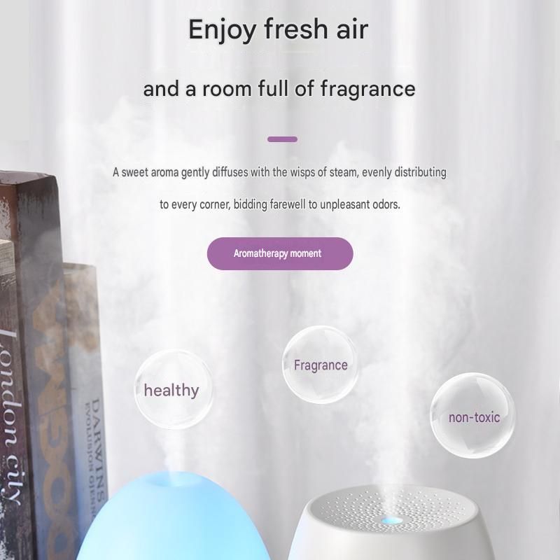 White Floral Shadow Aroma Diffuser 150ml Ultrasonic Aroma Diffuser Humidifier with Night Light – Essential Oil Fragrance Diffuser for Bedroom, Living Room, Office & Bathroom