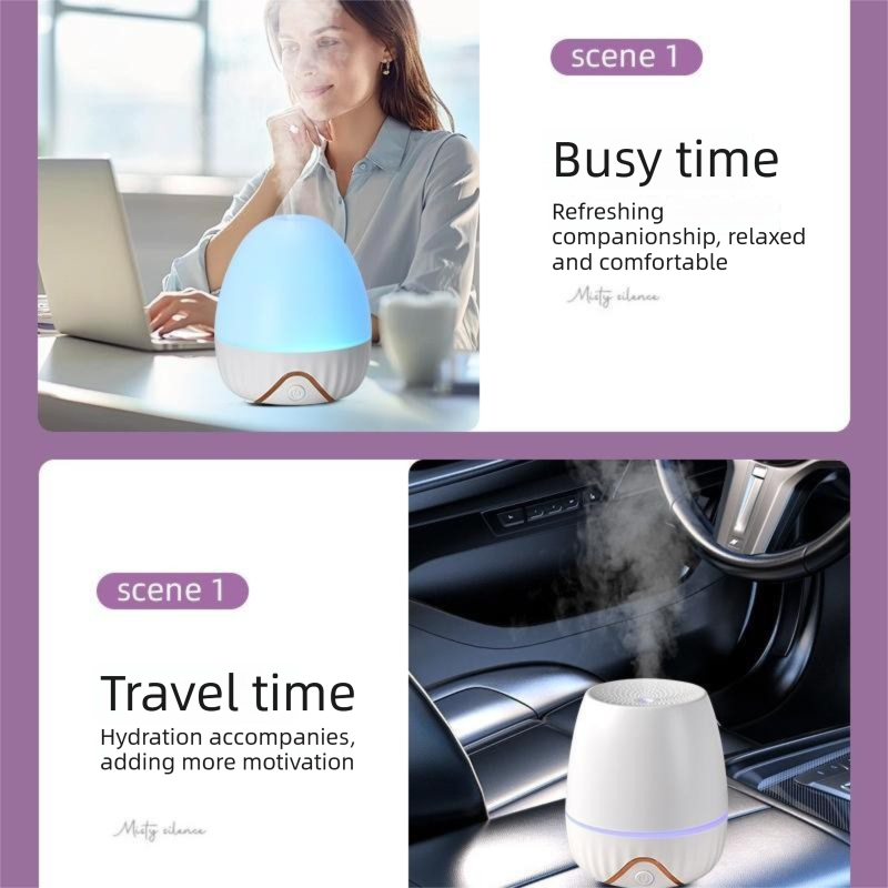 White Floral Shadow Aroma Diffuser 150ml Ultrasonic Aroma Diffuser Humidifier with Night Light – Essential Oil Fragrance Diffuser for Bedroom, Living Room, Office & Bathroom
