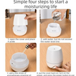 White Floral Shadow Aroma Diffuser 150ml Ultrasonic Aroma Diffuser Humidifier with Night Light – Essential Oil Fragrance Diffuser for Bedroom, Living Room, Office & Bathroom