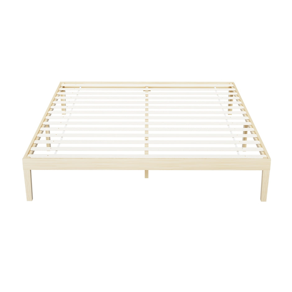 Artiss Bed Frame King Size Wooden Base Mattress Platform Timber Pine BRUNO