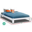 Artiss Bed Frame Double Size Wooden White JADE