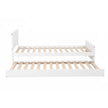 Artiss Single Bed Frame with Trundle Solid Wood Toddler Bunk Bed with Headboard White
