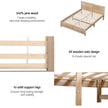 Artiss Bed Frame Queen Size Wooden Acacia Wood OATMEAL