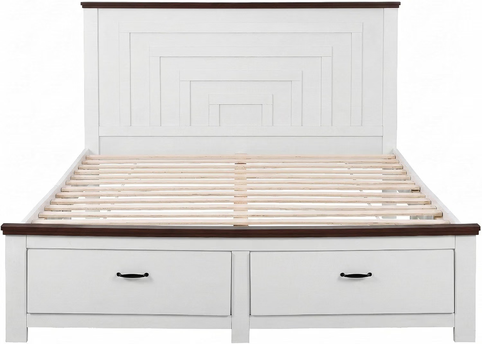 Artiss Double Wooden Bed Frame and 2 Bedside Table Bedroom Furniture Set