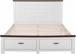 Artiss Double Wooden Bed Frame and 2 Bedside Table Bedroom Furniture Set