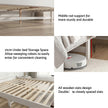 Artiss Double Wooden Bed Frame with 2 Drawer Platform Bed with 108cm Solid High Headboard White Bed Base for Bedroom Easy Assembly