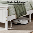 Artiss Queen Bed Frame with Storage Headboard and Footboard Wooden Bed Base White