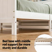 Artiss Single Bed Frame with Storage Headboard and Footboard Wooden Bed Base White