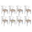 Levede 8x Dining Chairs Wooden Hans White-2006732723414241280