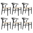Levede 6x Dining Chairs Wooden Hans Black-2018816932366651392