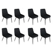 Dining Chairs x 8 Padded Seat Soft Velvet-2006732734201991168