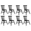 Levede 8x Dining Chairs Kitchen Winsor Black-2006732719484178432