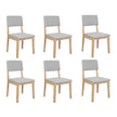 Levede Dining Chairs 6 Upholstered Kitchen Chair-2006732735825186816