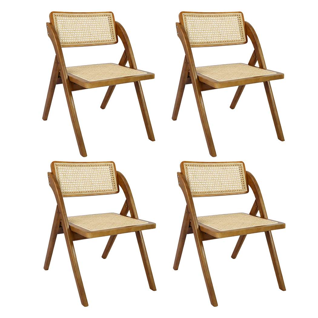 Levede 4X Foldable Rattan Dining Chairs-2006732726866153472