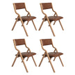 Levede 4x Dining Chairs Foldable PU Tan-2018816883515592704