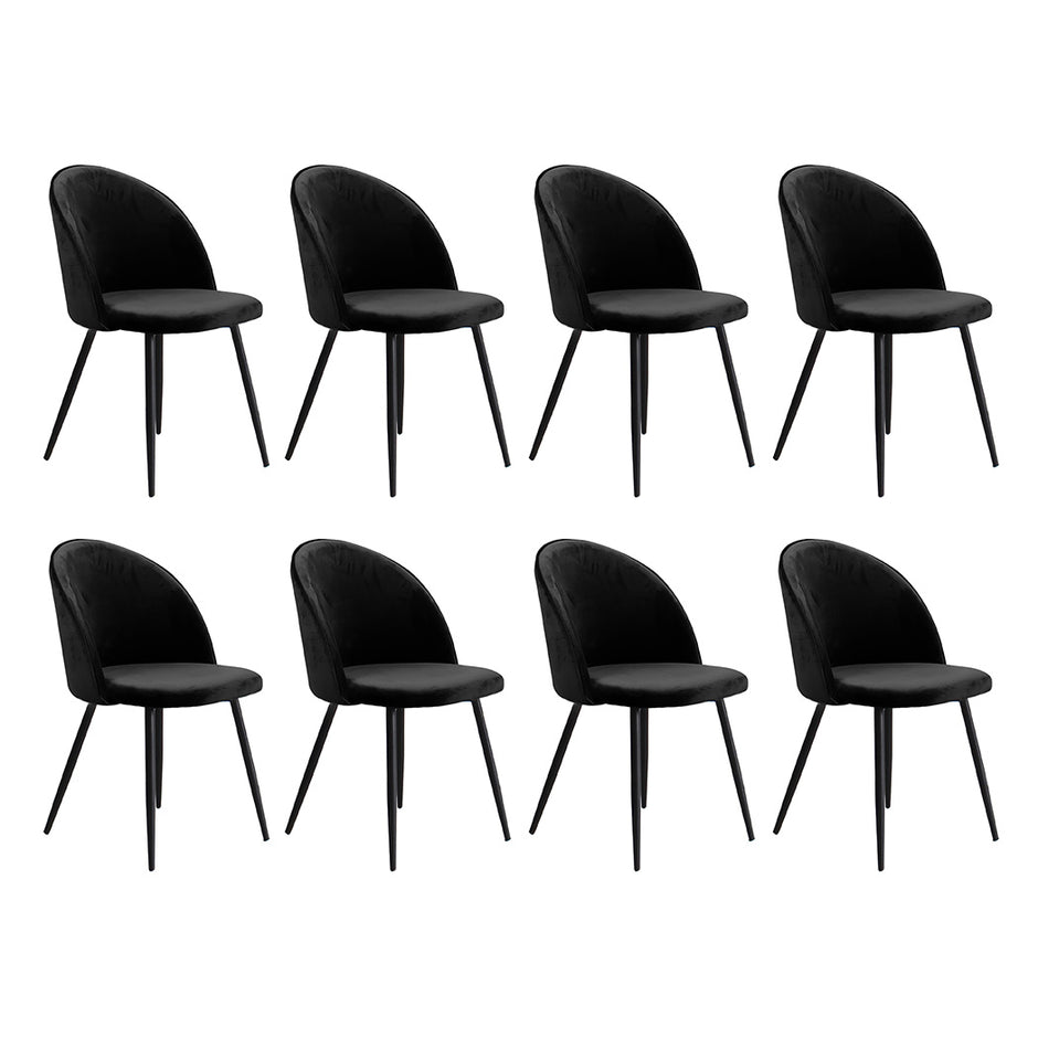 Levede 8x Dining Chairs Kitchen Cafe Black-2006732720549531648