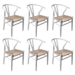 Levede 6x Dining Chairs Wooden Hans White-2006732723238080512